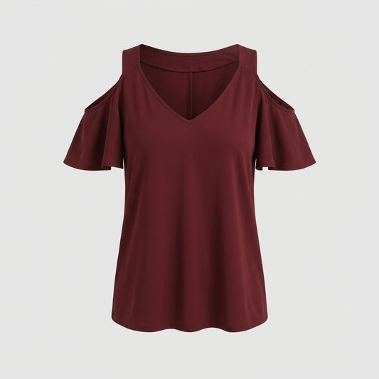 Czerwona bluzka poliestrowa